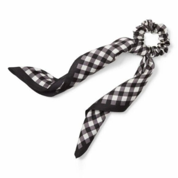 KATE SPADE NEW YORK Garden Gingham Silk Convertible Hair Tie & Bandana NWT - Picture 3 of 6